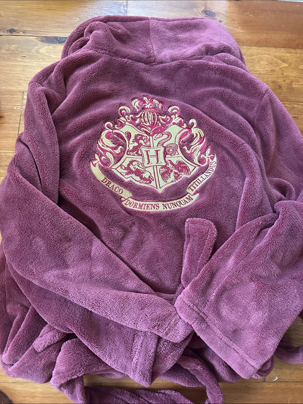 Warner Bros. Harry Potter Plush Maroon Robe with Gold Embroidery